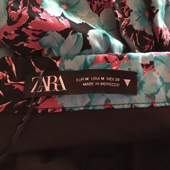 Zara Blue Floral Ruffled Mini Skirt - Picture 7 of 9